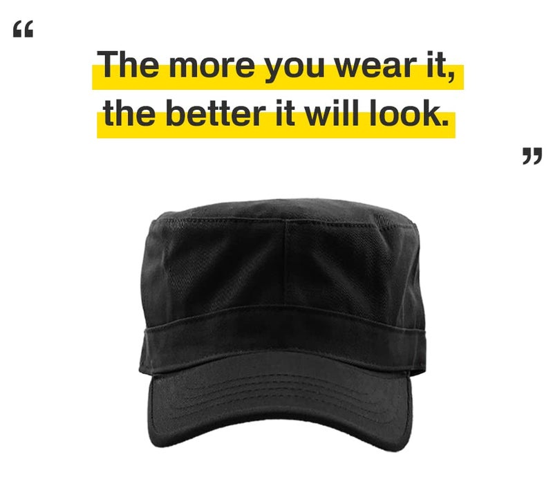KBETHOS KBK-1464 BLK XL Cadet Army Cap Basic Everyday Military Style Hat (Now with STASH Pocket Version Available) - Image 3